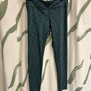 Energy Zone Teal and Black Performance Leggings